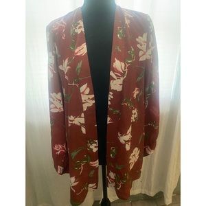 Floral loose cardigan